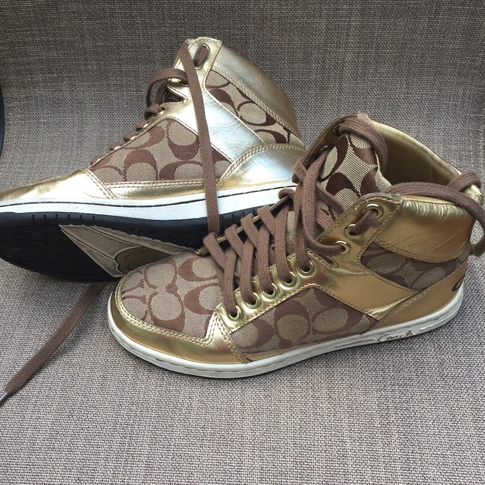 *SOLD on Mercari* Coach Hightop Sneakers - Picture 3 of 6